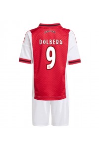 Fotbalové Dres Ajax Kasper Dolberg #9 Dětské Domácí Oblečení 2025-26 Krátký Rukáv (+ trenýrky)